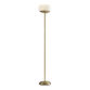 Siobhan Antique Brass and Opal Glass Torchiere Floor Lamp image number 0