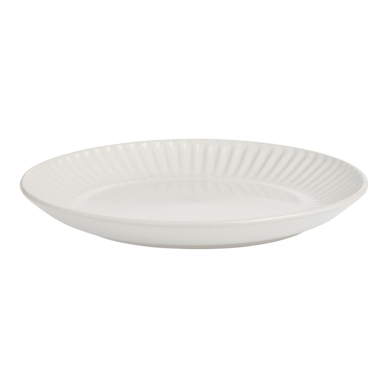 White Whittle Ribbed Salad Plate image number 3