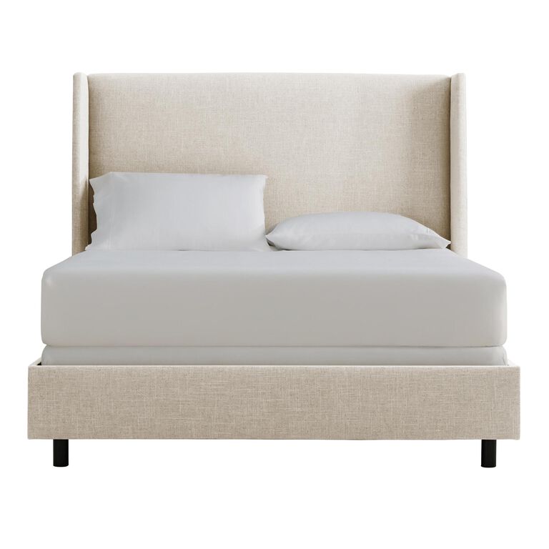 Linen Wingback Bryn Upholstered Bed image number 2