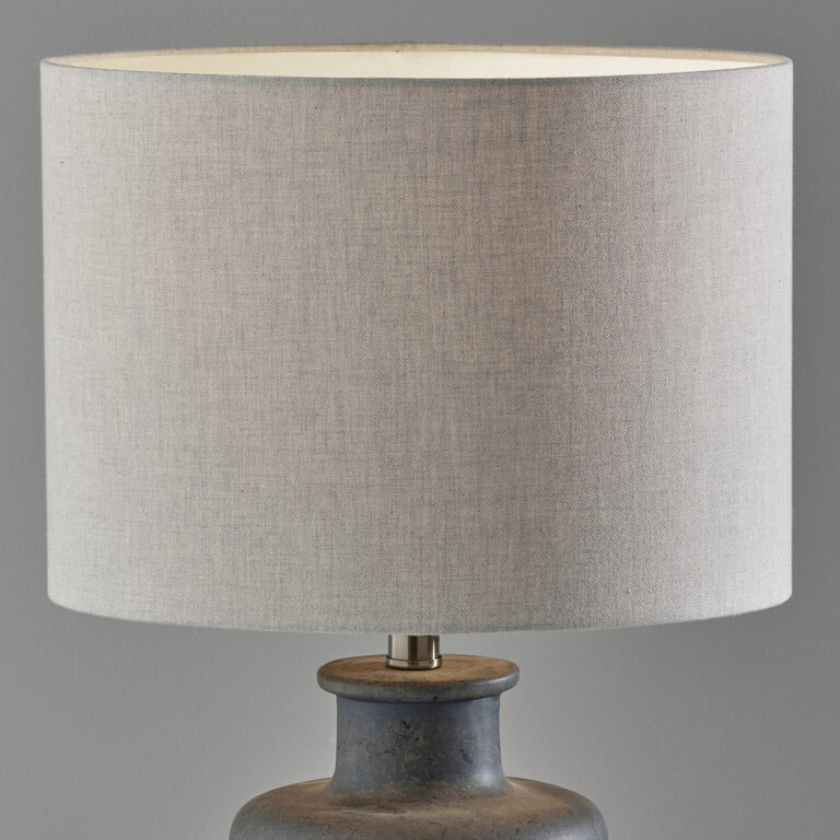 Clement Weathered Dark Gray Ceramic Table Lamp image number 5