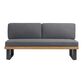 Alicante II Gray Metal And Wood Outdoor Loveseat image number 2