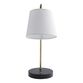 Aida White Linen and Metal Adjustable Task Lamp with USB image number 2