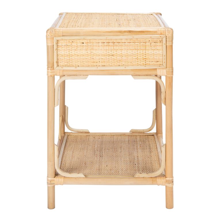 Celia Natural Rattan Nightstand With Drawer image number 4