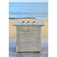 Acacia Wood Herrin Outdoor Bar Table with Shelves image number 1