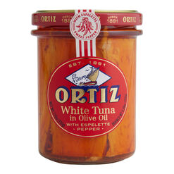 Ortiz White Tuna and Espelette Peppers in Olive Oil Jar