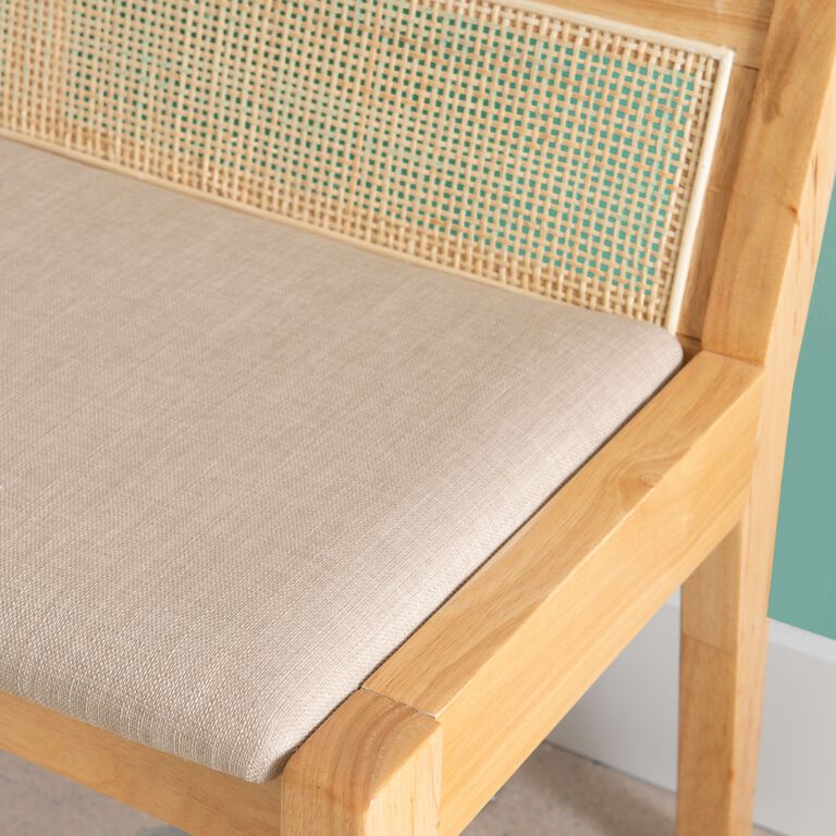 Abacos Rattan Cane Bench image number 5