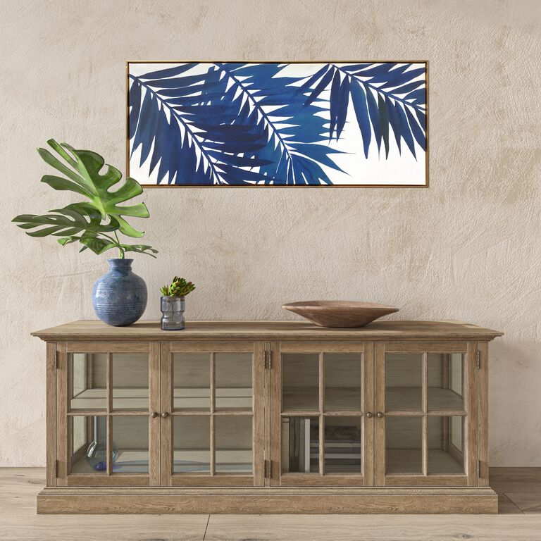 Blue Palms Framed Canvas Wall Art image number 2