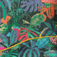 Multicolor Satin Tropical Jungle Leopard Pajama Pants image number 2
