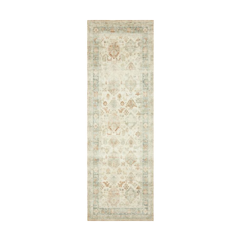 Kai Light Green Distressed Gabbeh Style Area Rug image number 3