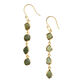 Gold And Green Semiprecious Apatite Dangle Earrings image number 0