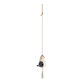 Natural and Black Ceramic Bird Wind Chime image number 0
