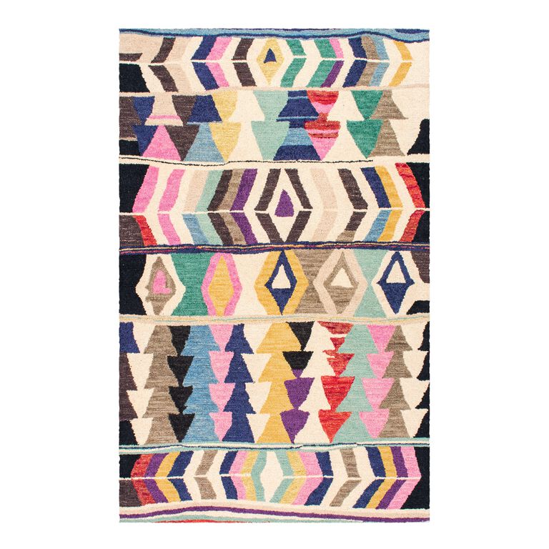 Kenzi Multicolor Abstract Wool Area Rug image number 1
