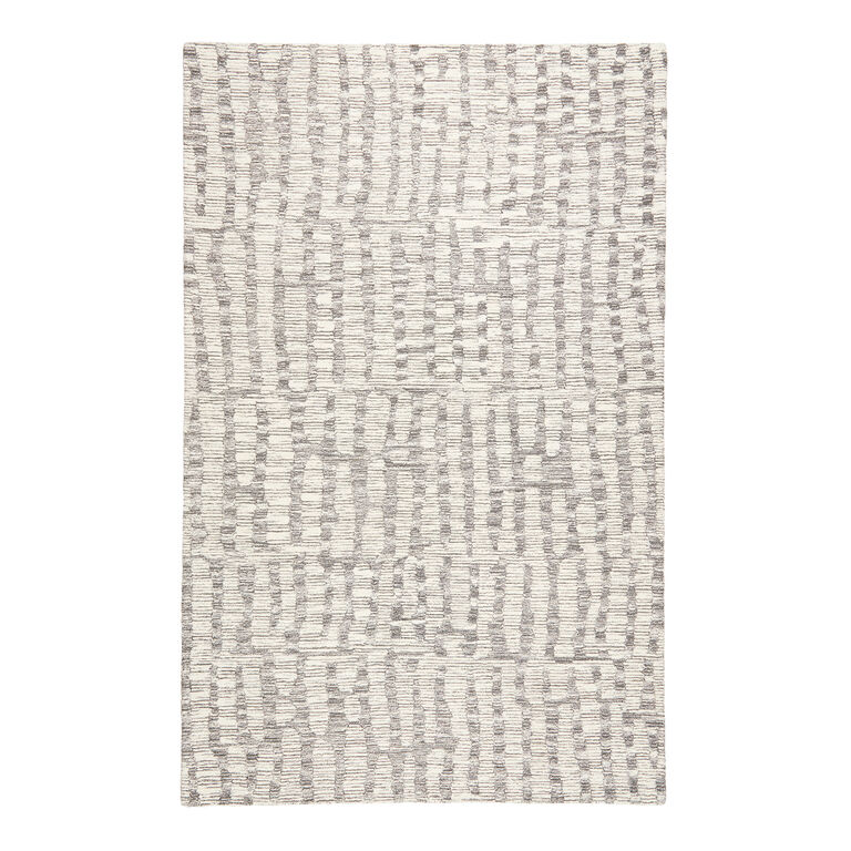 Shadows Charcoal Stripe Wool Area Rug image number 1