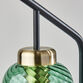Darcie Emerald Green Glass Cylinder and Brass Task Lamp image number 6