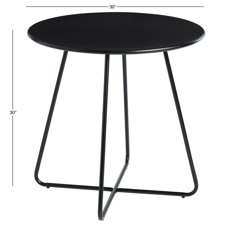 Monteria Round Steel X Base Outdoor Bistro Table image number 5
