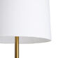 Egret Off White and Brass Metal Floor Lamp with Table image number 2