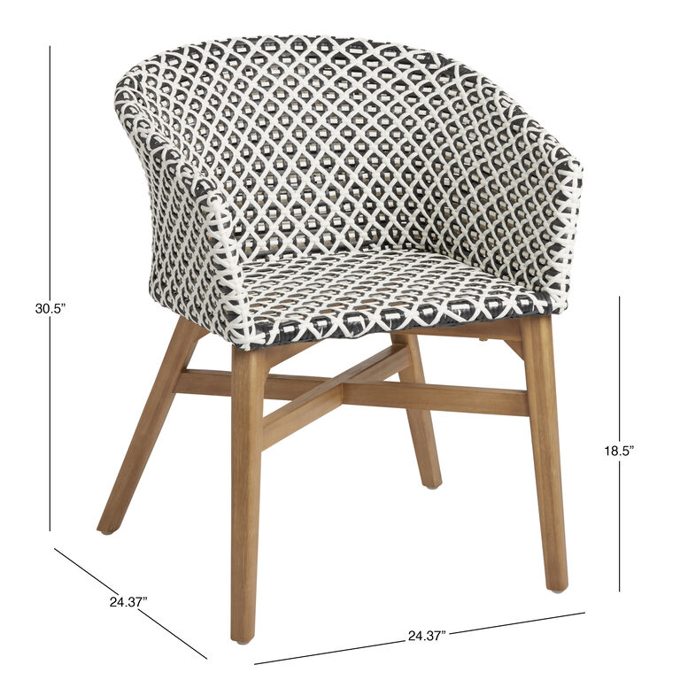 Calabria All Weather Wicker Outdoor Dining Chair Set of 2 image number 6