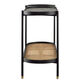Bulmer Black Wood And Rattan Multi Surface Console Table image number 2
