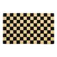 Black and Natural Checkerboard Coir Doormat image number 0