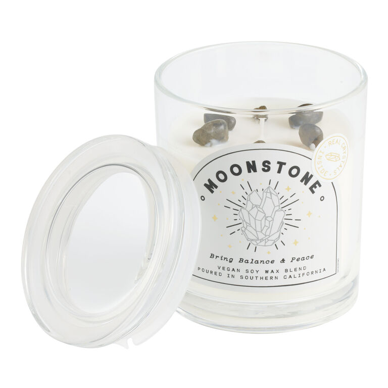 Moonstone Crystal Soy Wax Scented Candle image number 1