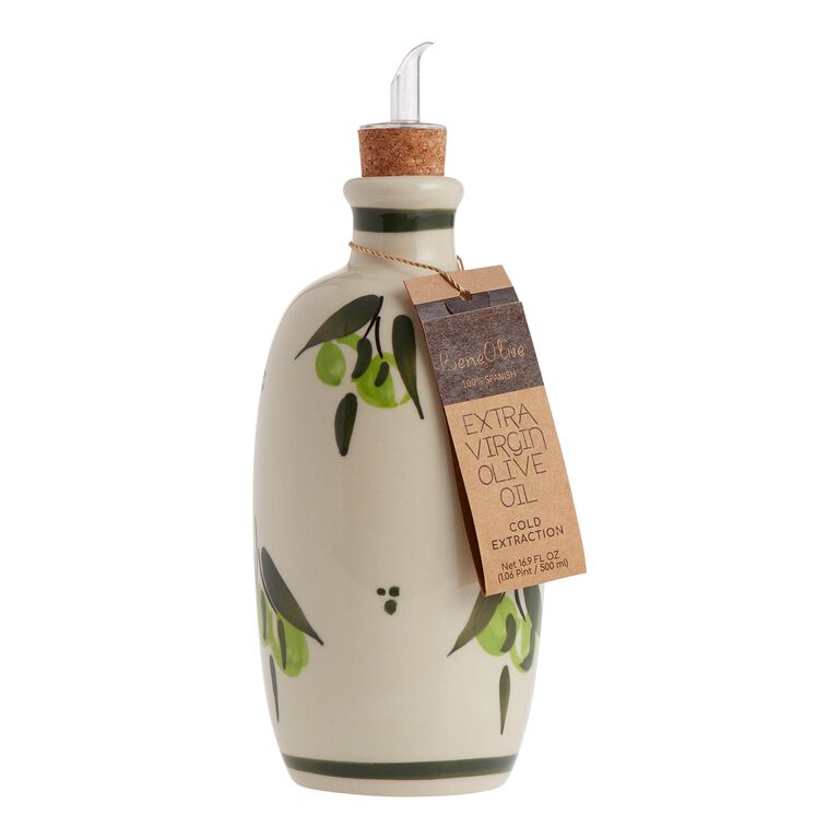 Beneoliva Extra Virgin Olive Oil in Painted Ceramic Bottle image number 1