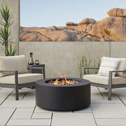 Varadero Round Steel Gas Fire Pit Table