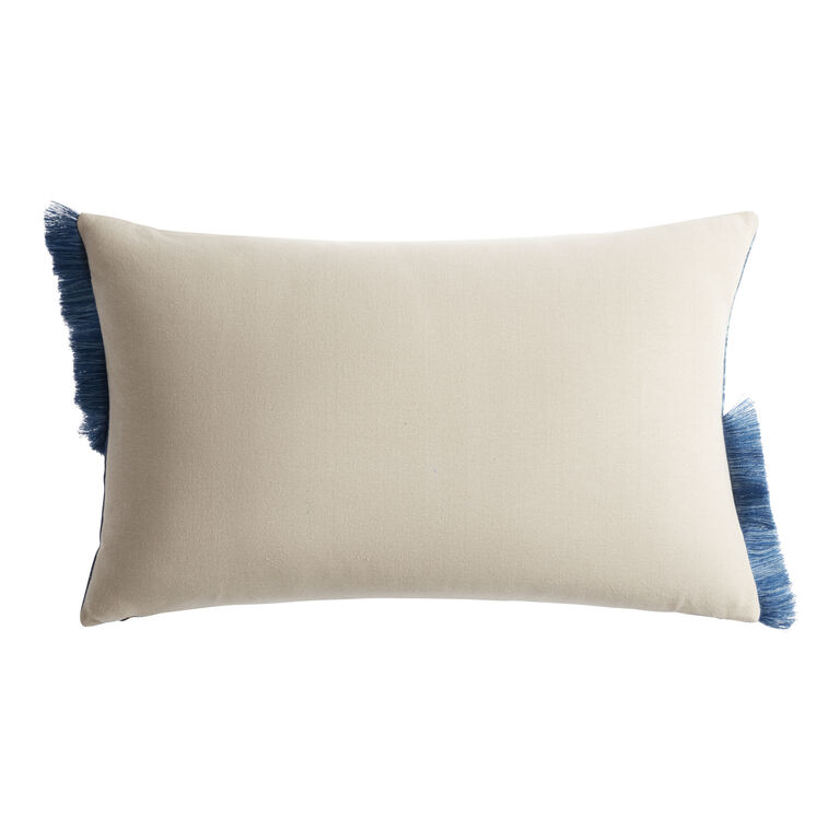 Denim Patchwork Printed Lumbar Pillow image number 3