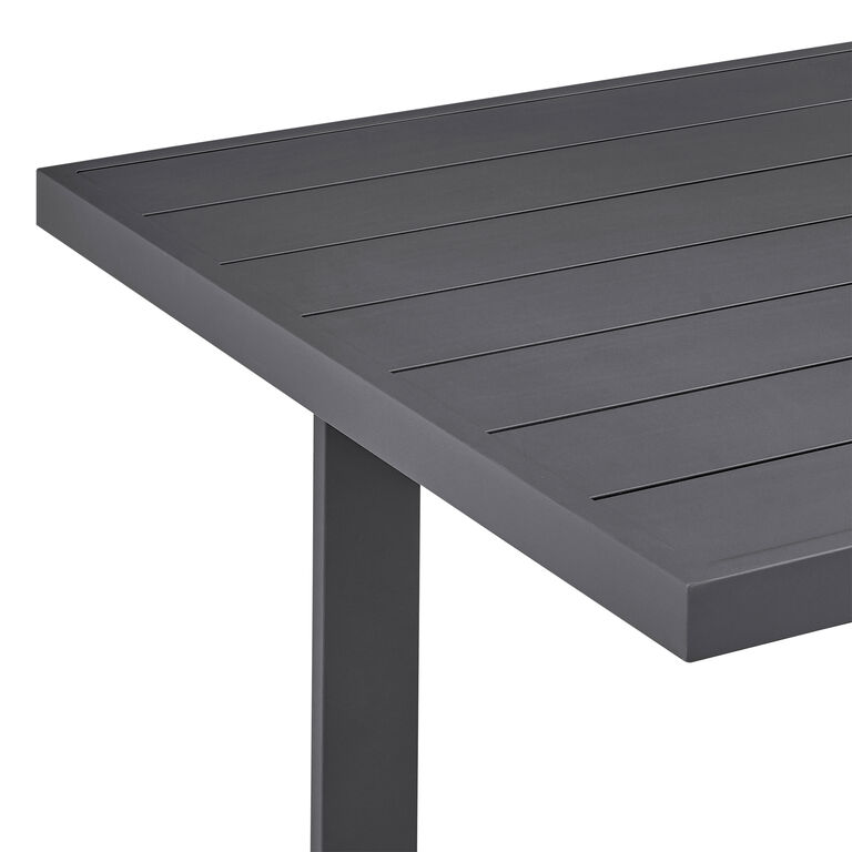 Chania Dark Gray Metal Outdoor Dining Table image number 4