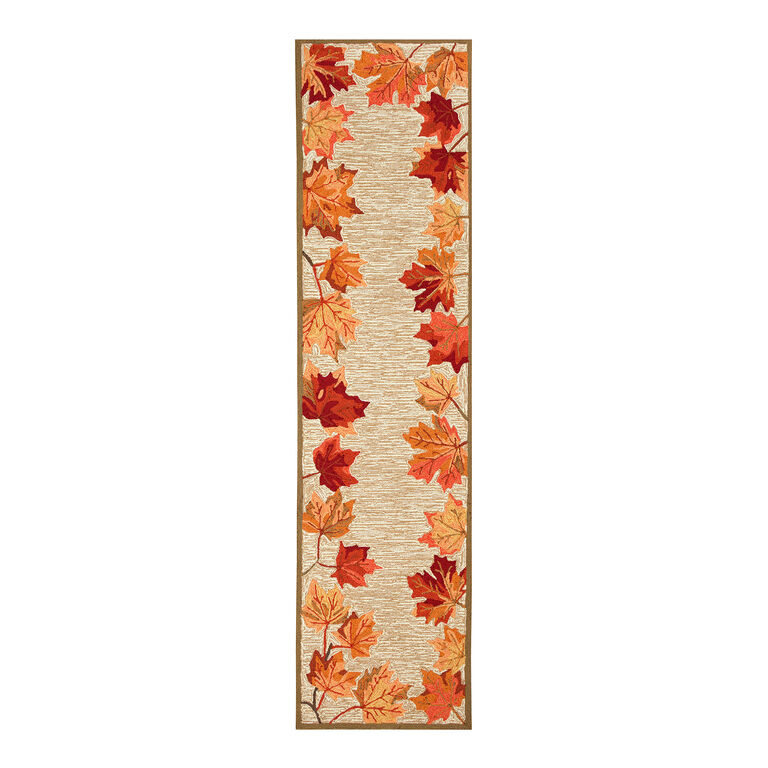 Fall Leaves Border Indoor Outdoor Rug image number 3