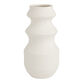 Matte White Ceramic Speckled Stacked Vase image number 0