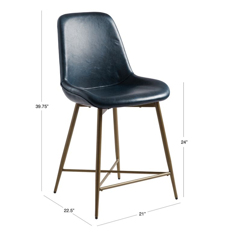 Tyler Bi Cast Leather Molded Counter Stool image number 4