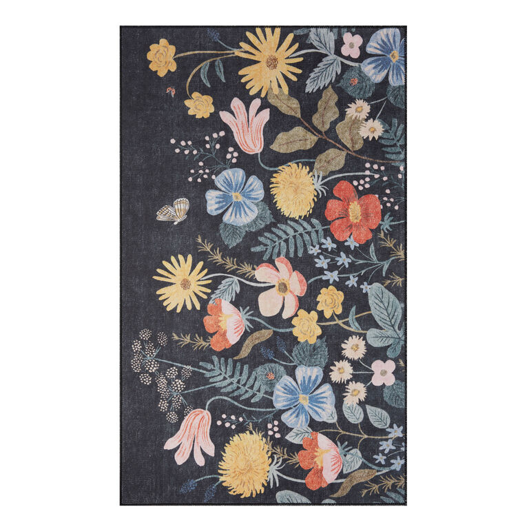 Rifle Paper Co. Black Atelier Strawberry Fields Area Rug image number 1