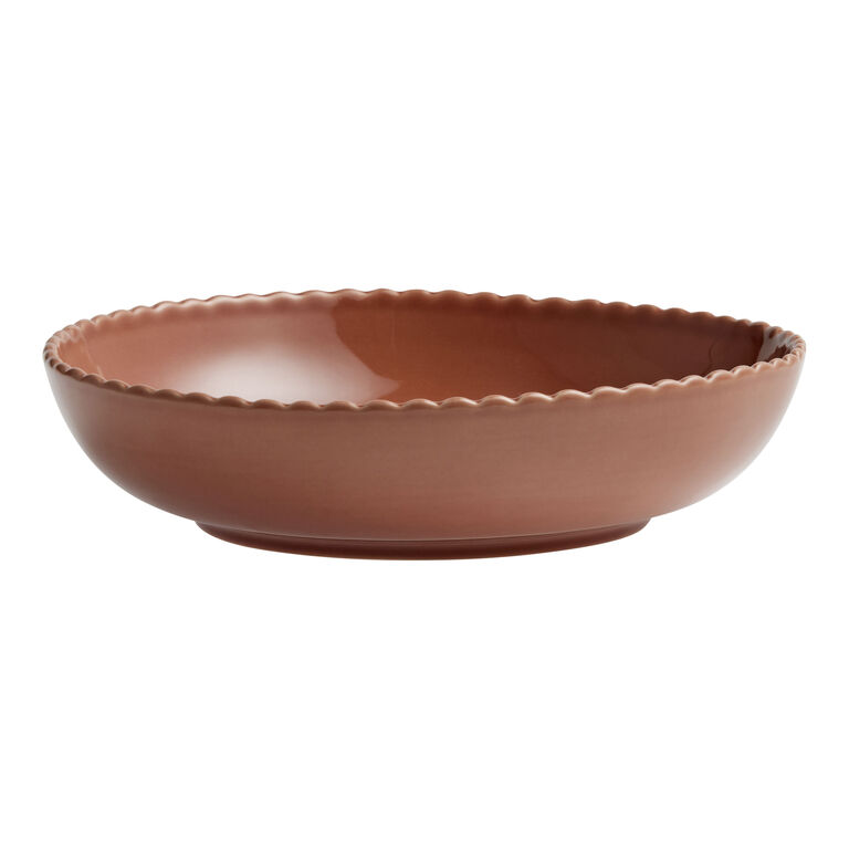 Sienna Dusty Rose Scalloped Low Bowl image number 1
