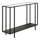 Tess Black Metal and Glass Top Console Table image number 0