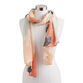 Coral And Seafoam Recycled Yarn Abstract Watercolor Scarf image number 0