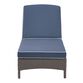 Pinamar Gray All Weather Outdoor Chaise and Navy Cushion image number 2