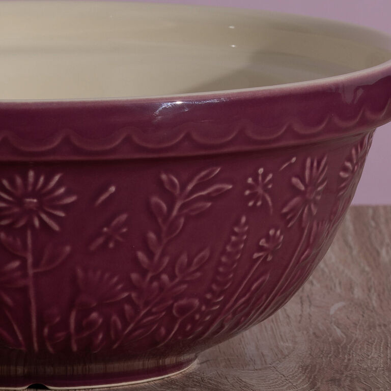 Mason Cash Medium Purple In the Meadow Ceramic Mixing Bowl image number 6