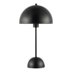 Signe Black Metal Dome Base Table Lamp with USB Port