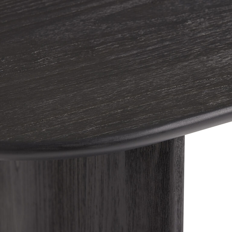 Zeke Oval Brushed Wood Console Table image number 4