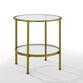 Milayan Round Metal and Glass End Table With Shelf image number 1