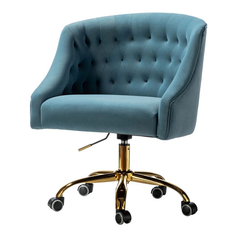 Nanette Velvet Tufted Upholstered Office Chair image number 1