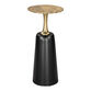 Fenner Tall Round Gold and Black Iron End Table image number 0