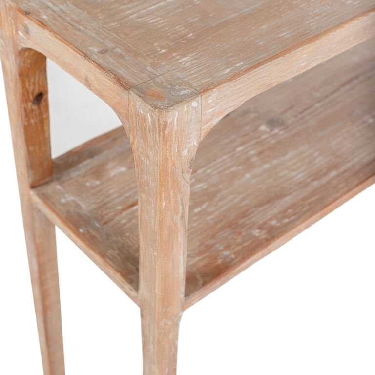 Indio Natural Gray Reclaimed Pine Console Table with Shelf image number 4