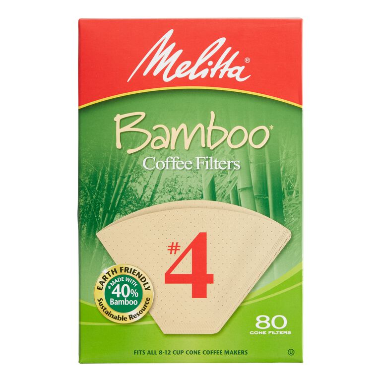 Bamboo No. 4 Cone Coffee Filters 80 Count image number 1