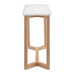 Oxford Matte White and Natural Wood Console Table image number 2