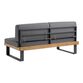 Alicante II Gray Metal And Wood Outdoor Loveseat image number 3