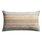 Taupe and Green Stripe Indoor Outdoor Lumbar Pillow image number 0