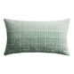 Teal And Ivory Greek Key Tile Indoor Outdoor Lumbar Pillow image number 0