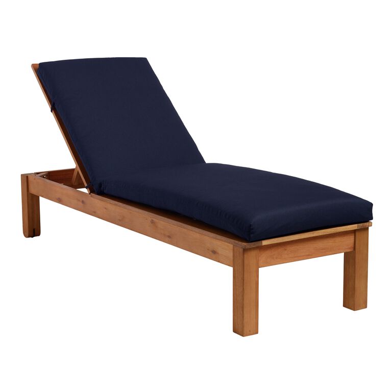 Sunbrella Navy Canvas Outdoor Chaise Lounge Cushion image number 4