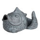 Antiqued Black Clay Koi Fish Outdoor Decor image number 0